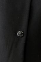 Oui black cropped jacket – decorative button detail