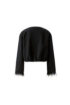 LOui black cropped jacket – product-only back view