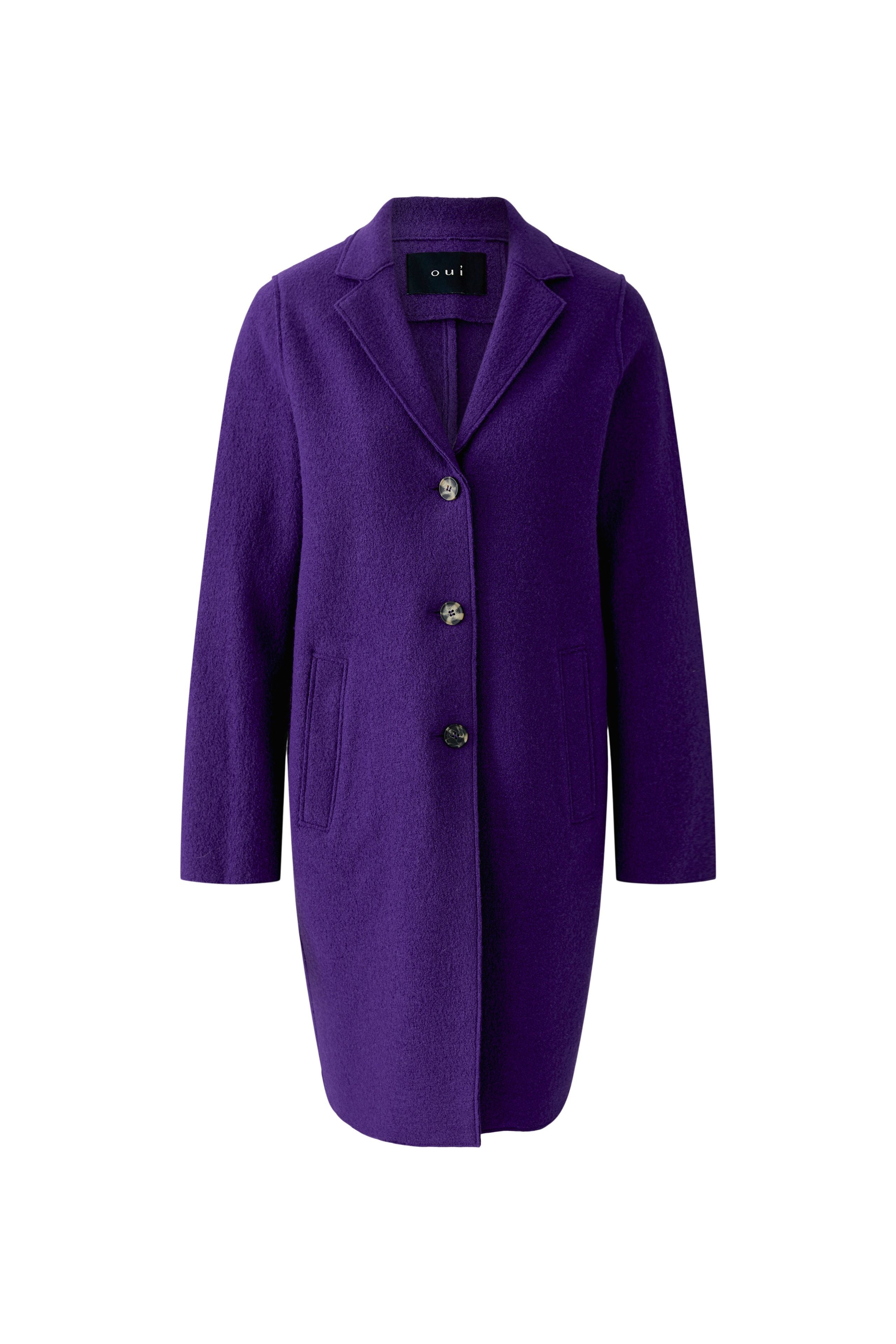  Oui Mayson boiled wool coat product front view
