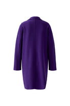  Oui Mayson royal purple wool coat product back view