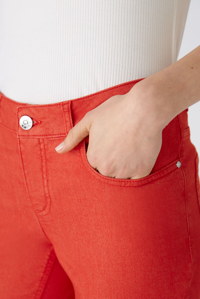 Oui Baxtor Cropped Slim Fit % Pocket Jeans