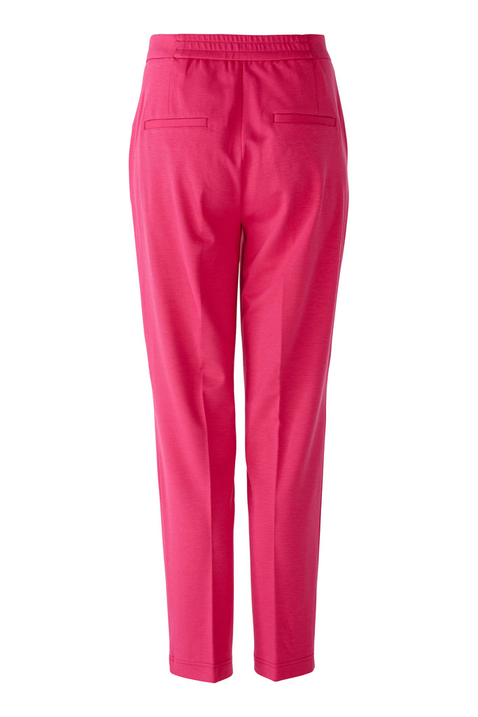 Oui Fuschia Pink Seamed Tapered Leg Trousers From Back
