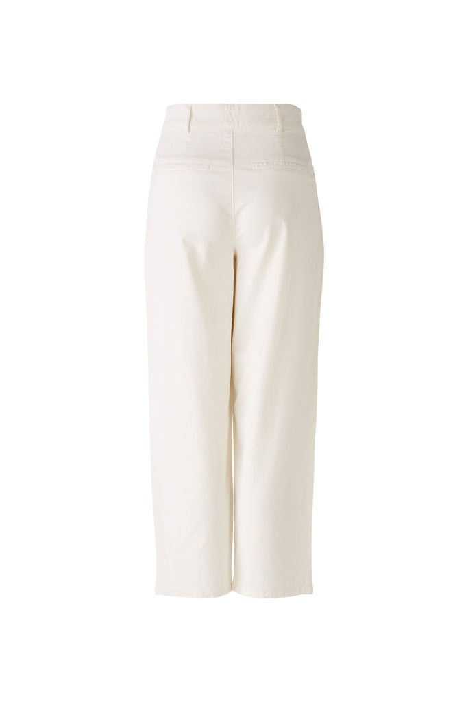 Oui Off White Relaxed Fit Chino Trousers Back