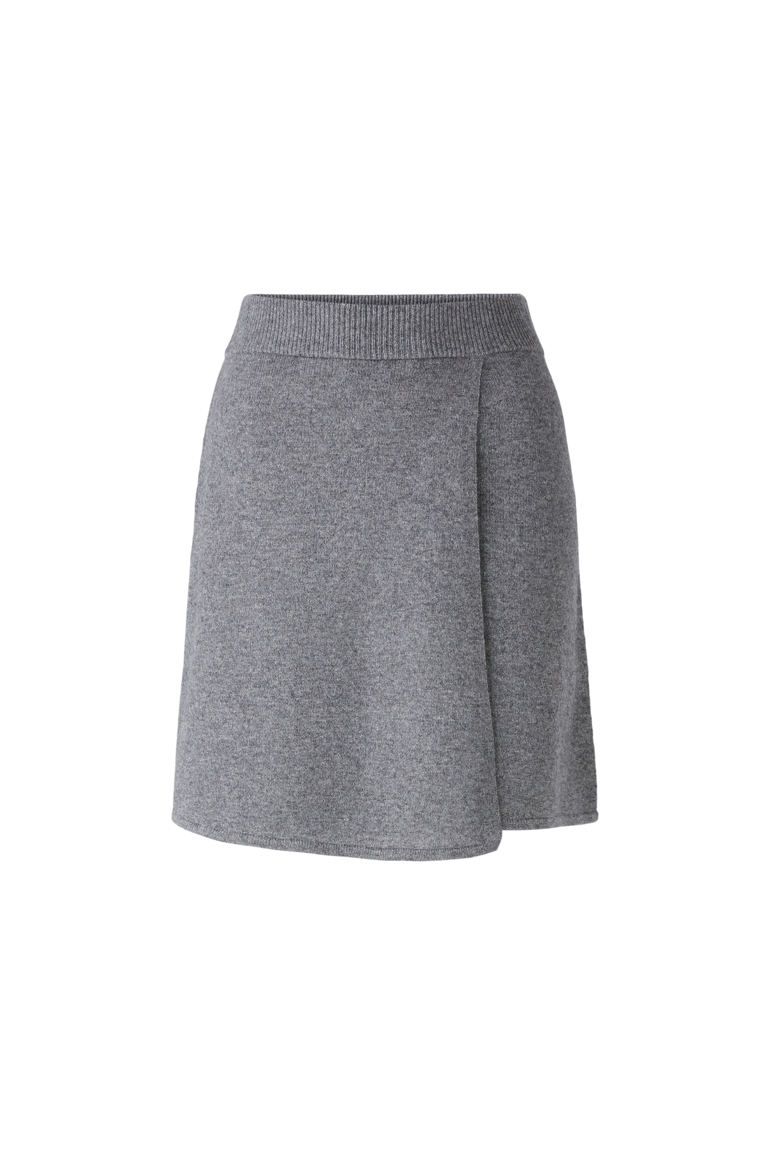 Oui Grey Wrap Look Wool Blend Mini Skirt Shop Wool Mini Skirts Grey Ribbon Rouge Boutiques