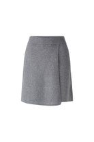 Oui Grey Wool Blend Mini Skirt