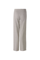 Oui Brown/Cream Houndstooth Cotton Jersey Trousers Back 