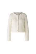 Oui Cream Textured French Style Boucle Cardi