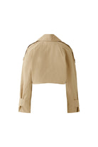 Oui 2 in 1: Trench Coat/Jacket in Beige - back 