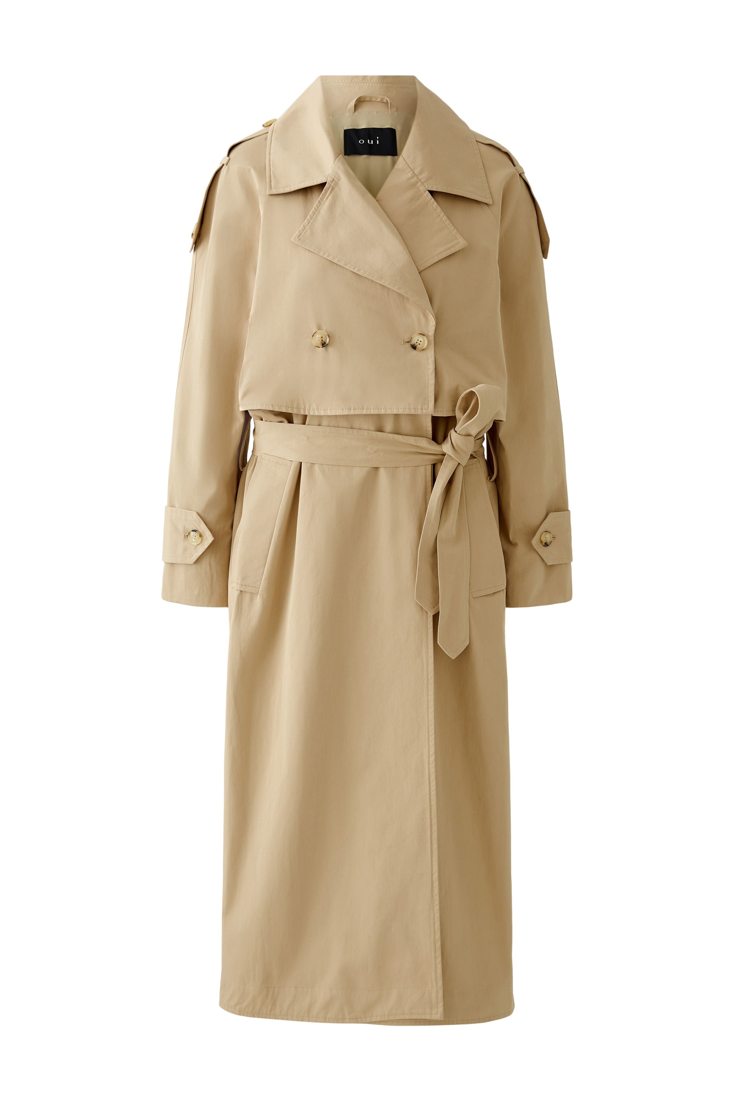 Oui 2 in 1: Mac Coat/Jacket in Beige