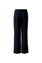 Oui Navy Smart Jersey Trousers With Elastic Logo Waistband -back