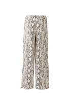  Oui Marlene Animal Print Wide Leg Trousers Back