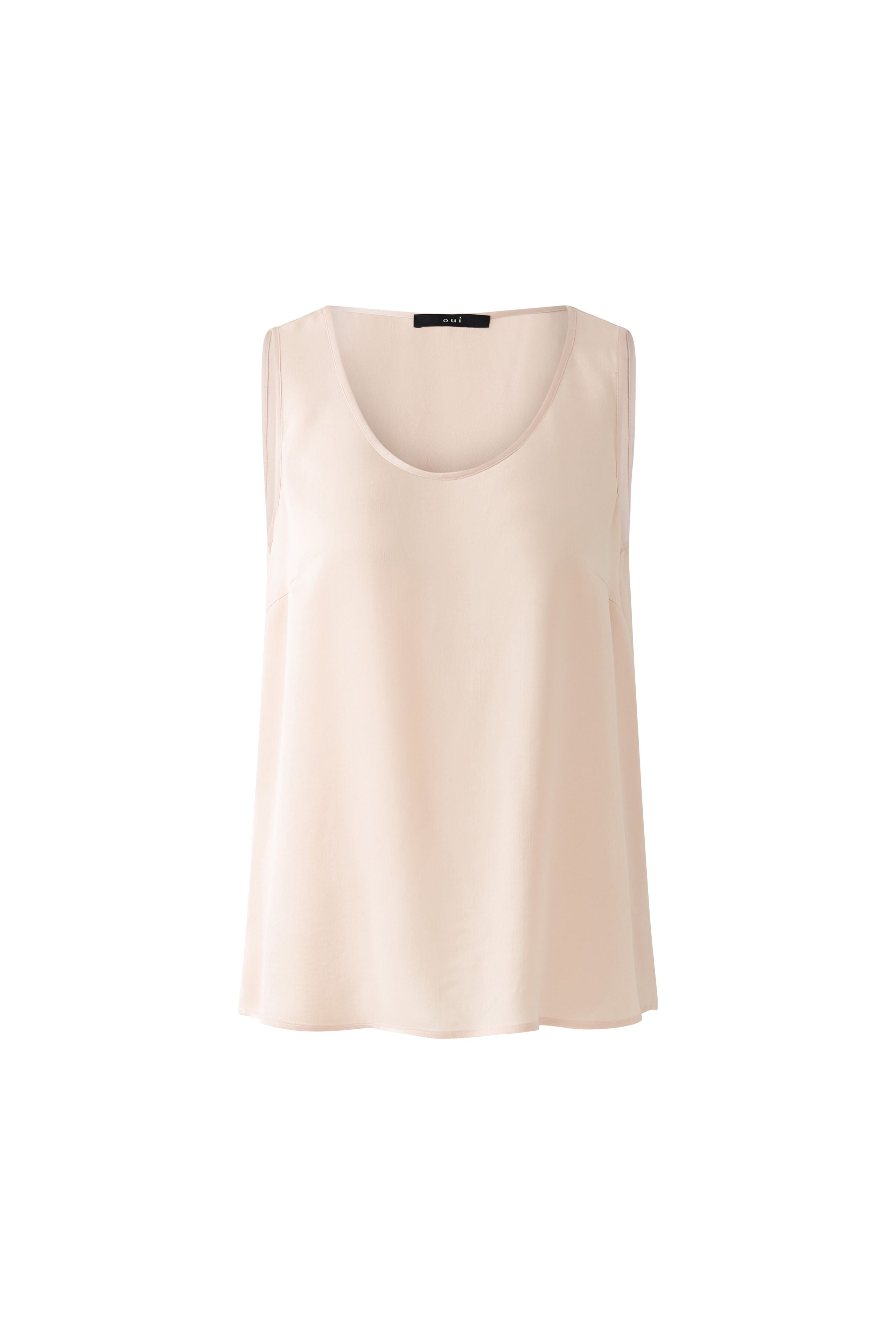 Oui Pink Scoop Neck Sleeveless Tank Top