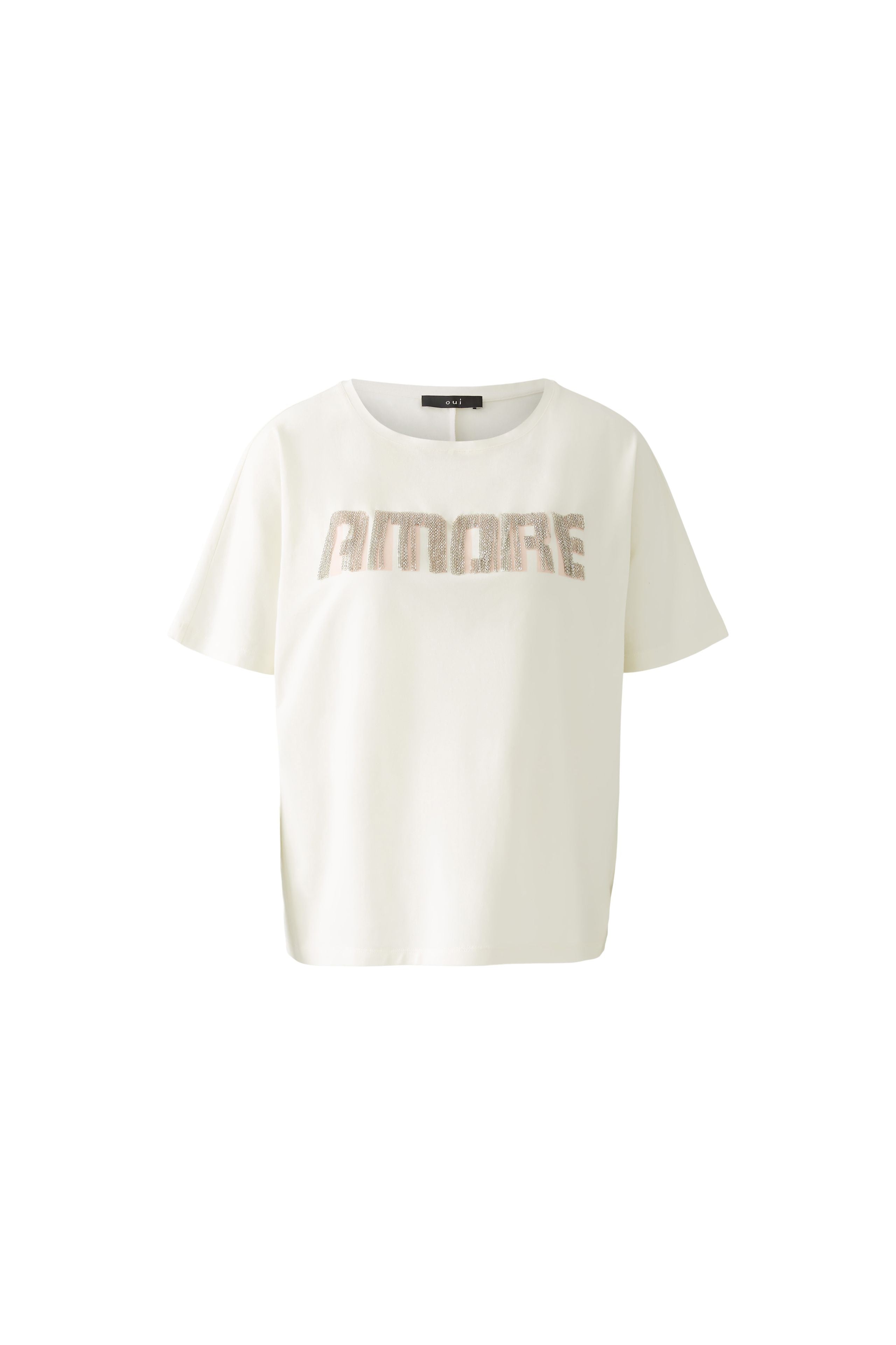 Oui Amore Cream T-shirt