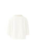 Oui Knitted Cream Jumper With Sequin Collar - Back 