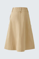 Oui Tan Utility Style Patch Pocket Long Skirt From back 