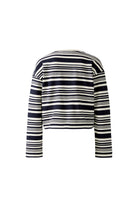 Oui White/Navy Bonjour Amour Striped Knit Jumper - Back 