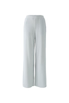 Oui silver wide leg jersey trousers with shimmer finish