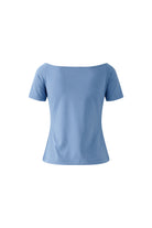 Oui summer T-shirt with feminine neckline and cropped fit