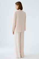 Oui Light Pink Casual Cut Blazer From Ghe Back 