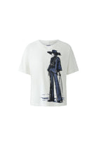 Flat lay front of Oui Rodeo Girl t-shirt showing full graphic design