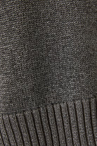 Fabric close-up of Oui taupe ribbed cotton knit with detailed texture of smooth knit and ribbing