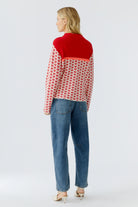 Women’s polo neck jumper in playful autumn lips design from Ou
