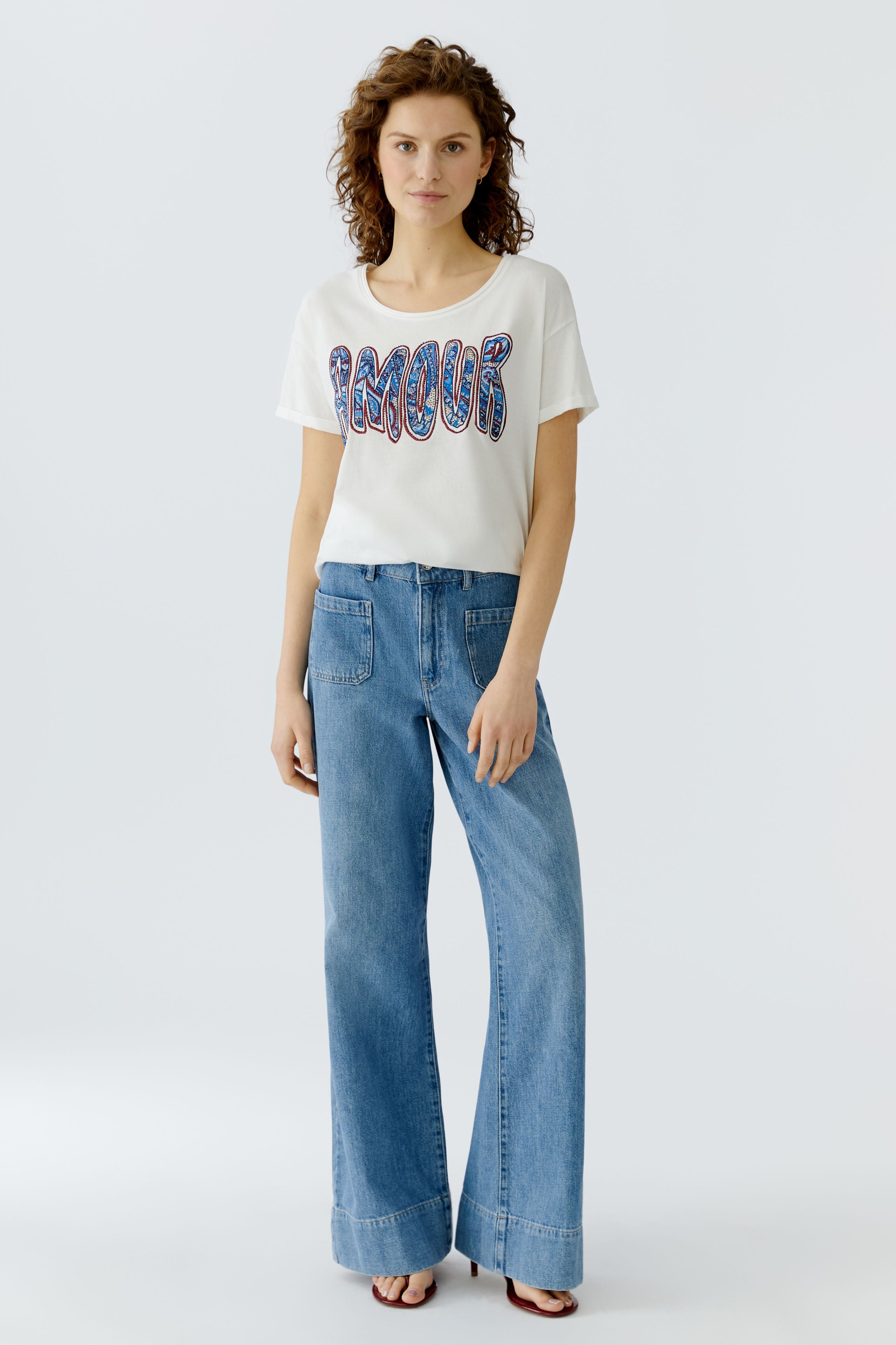 Oui paisley print Amour graphic detail close up