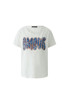 Oui Amour bubble script graphic t shirt styled