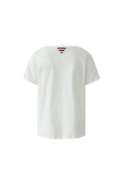 Oui women’s white slogan t shirt organic cotton
