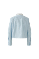 Oui blue stripe cotton shirt women back view