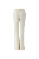 Oui high waisted trousers in cream back view straight leg silhouette