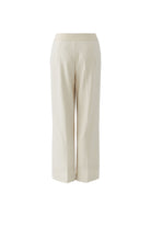 Oui NEYA cream straight-leg culotte trousers – back product view