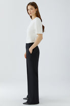 Oui Lacy straight leg trousers side view