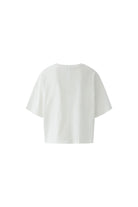 Oui Bloom Bright White cropped T-shirt back view
