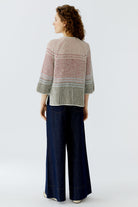 Oui three-tone knitted jumper back view