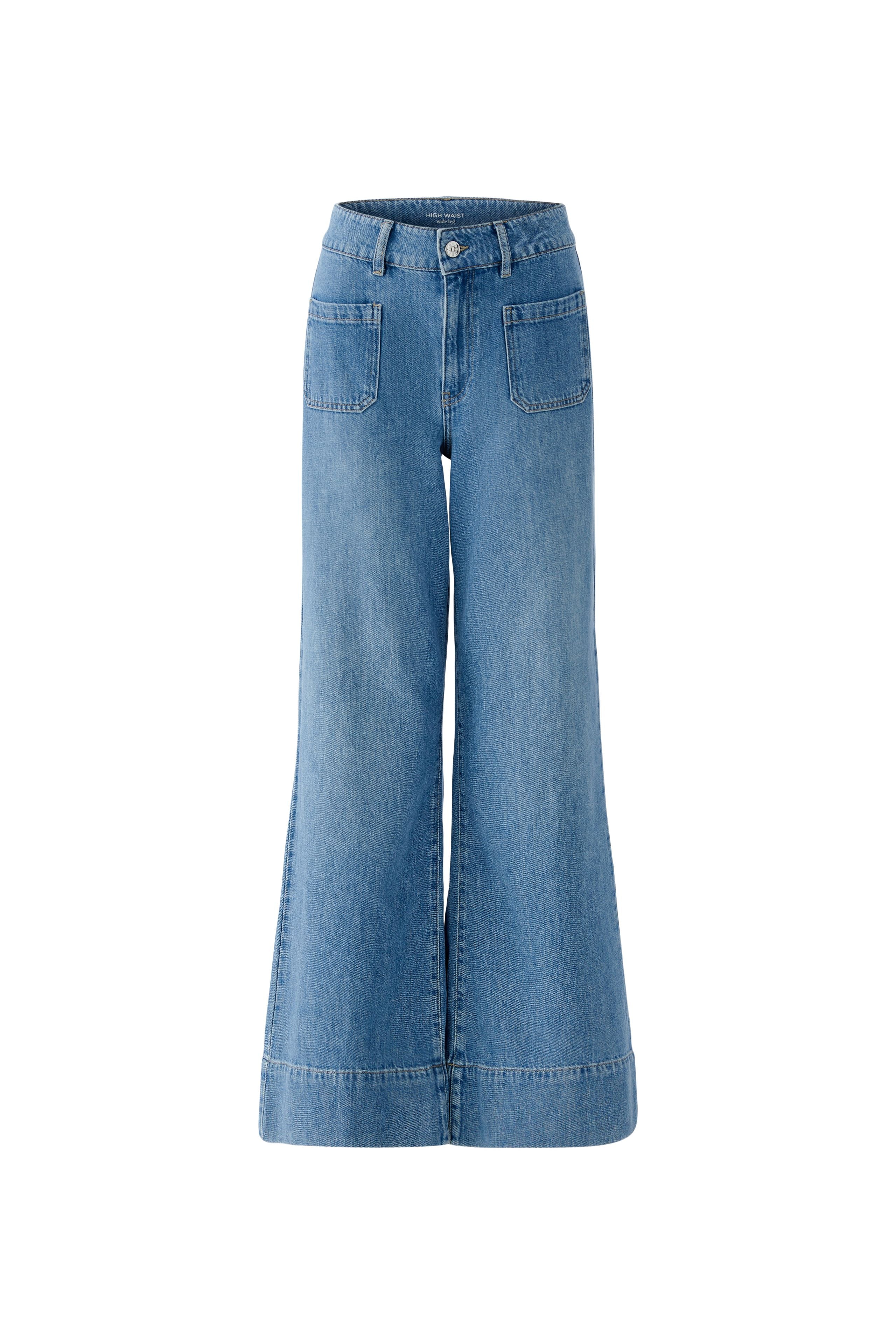 Oui blue flare jeans women full length
