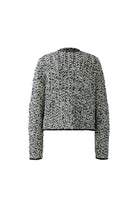 Oui black and off-white knit jacket product back view
