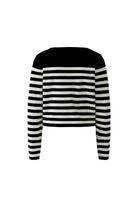 Oui black and white Milano knit striped jumper product back view