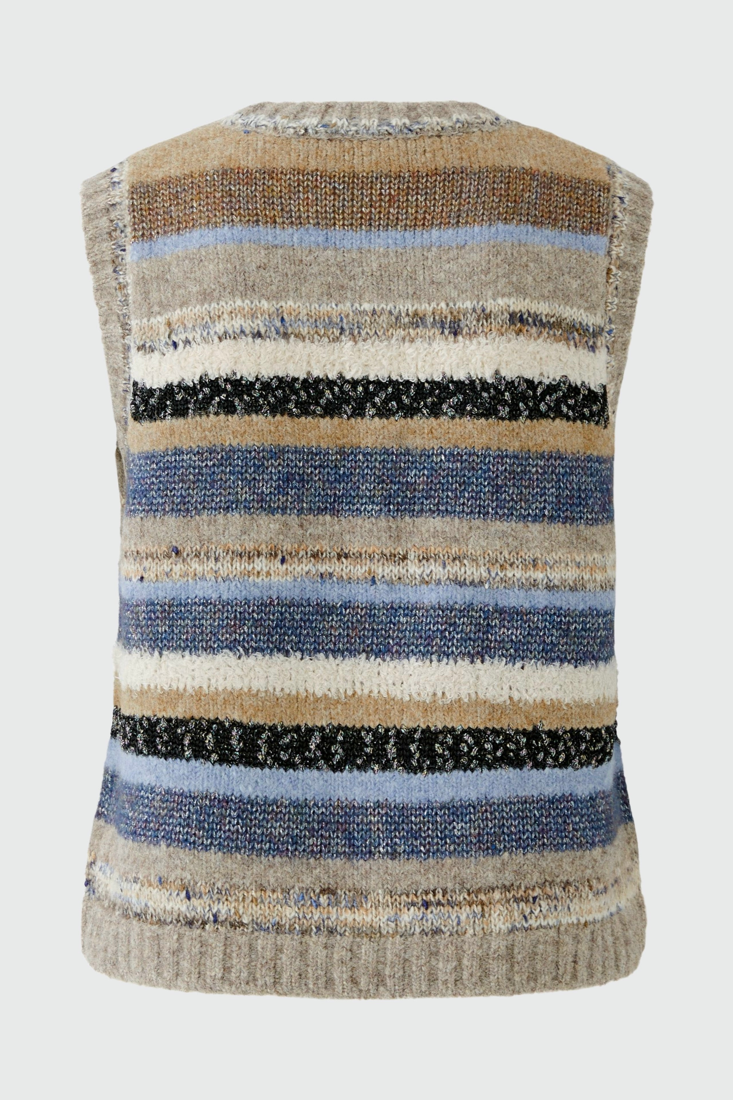 Oui striped sleeveless knit vest back view