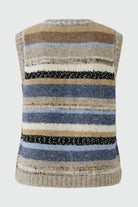 Oui striped sleeveless knit vest back view