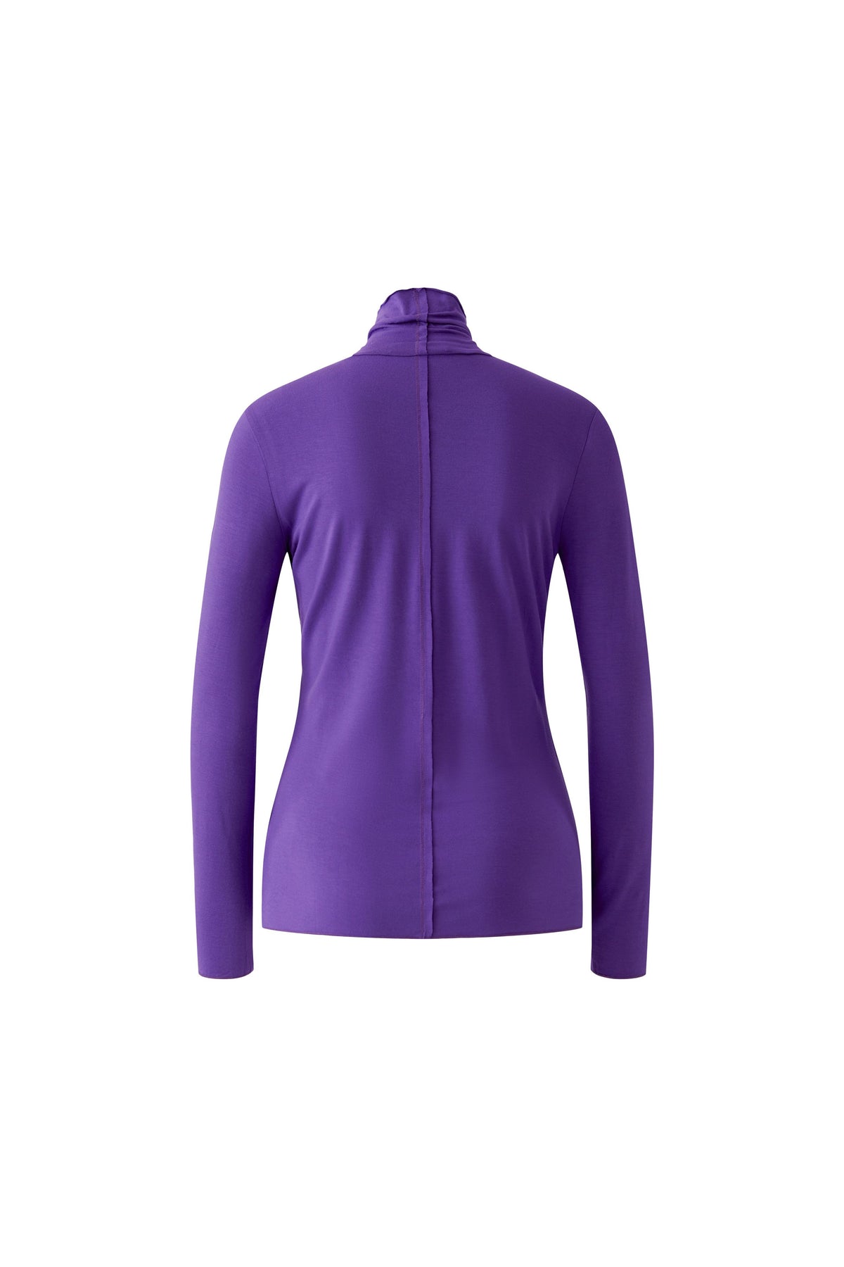 Oui Amaranth Purple fitted long sleeve top – product back view