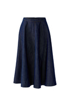 Oui dark denim midi skirt product front view