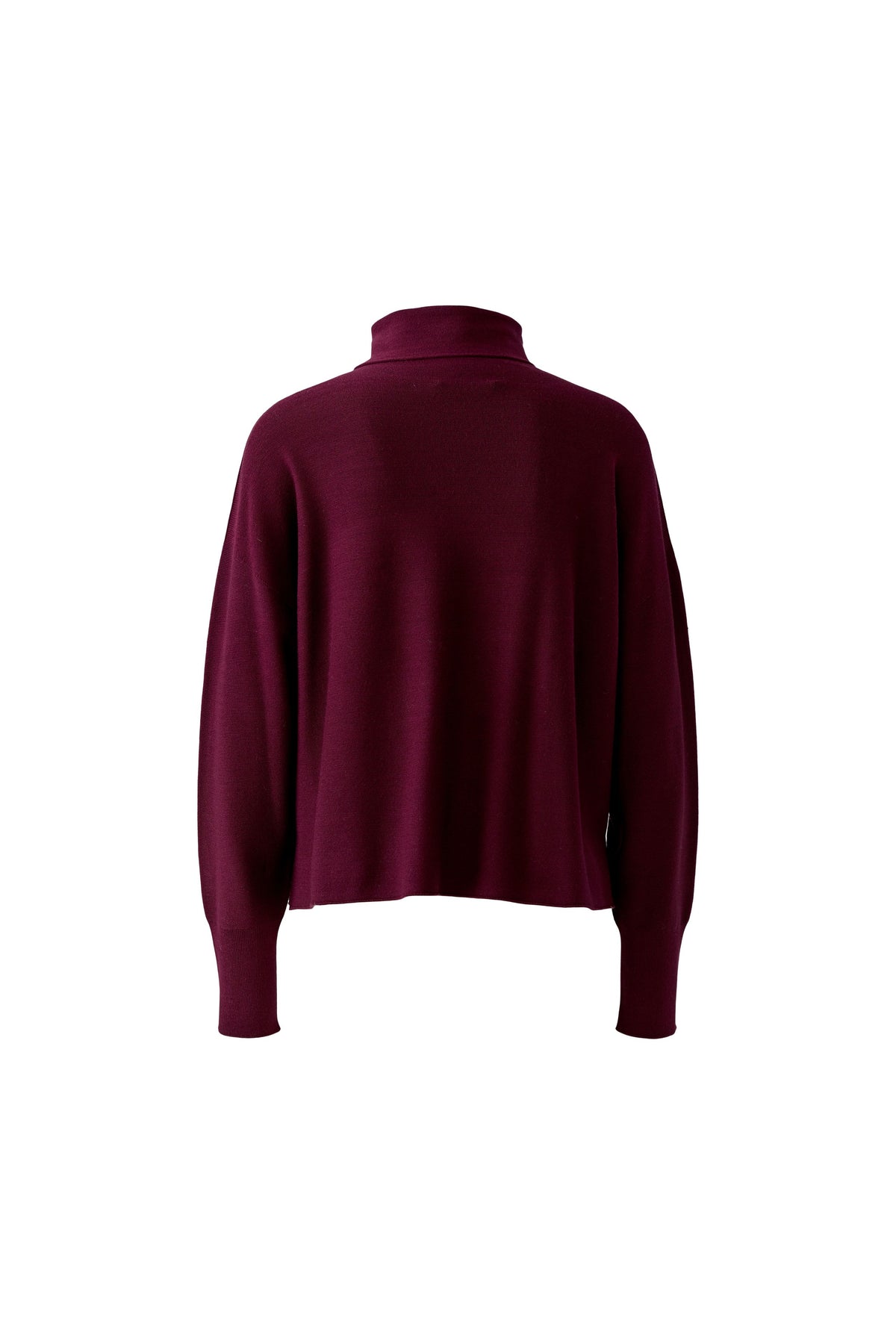 Oui Bramble Berry fine knit turtleneck jumper – product back view