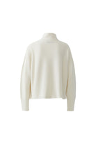 Oui Cream relaxed fit turtleneck jumper – product back view