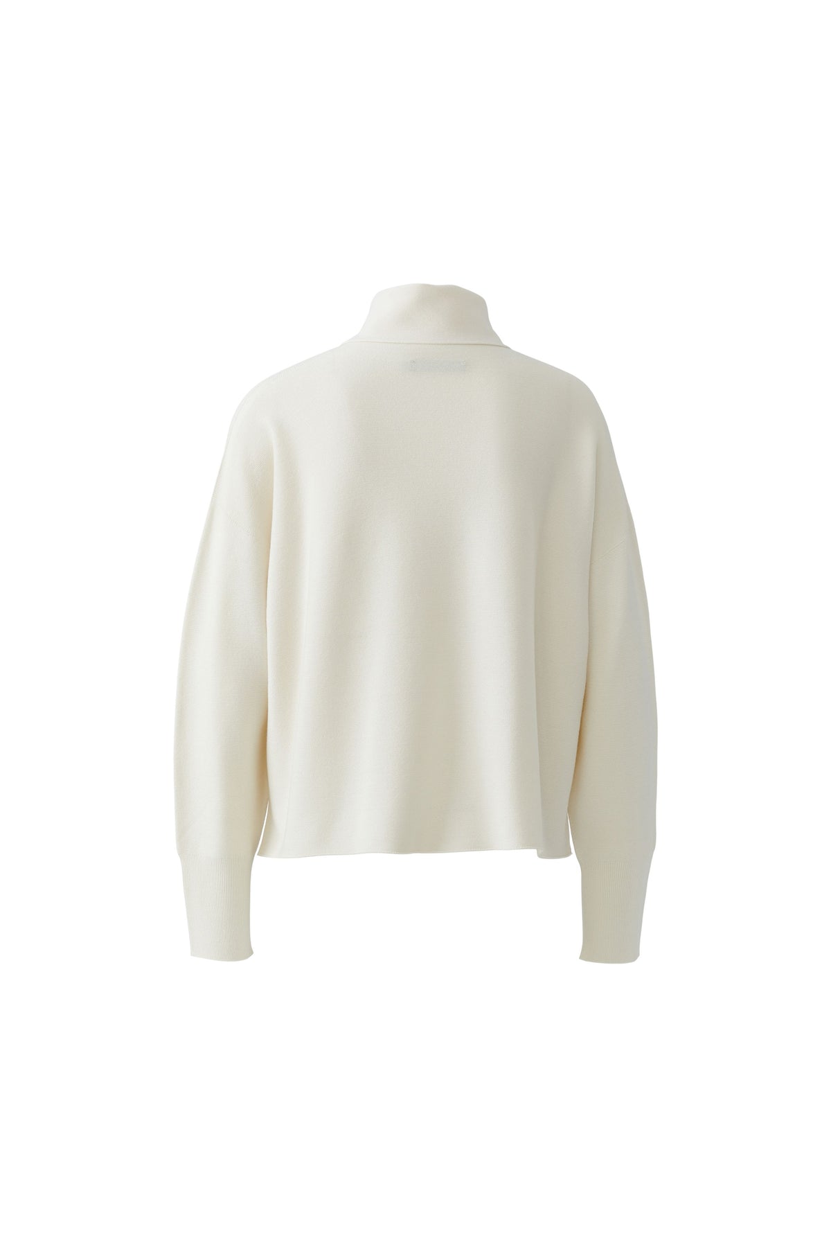Oui Cream relaxed fit turtleneck jumper – product back view
