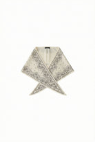 Oui off-white paisley print triangle scarf – wrapped product view