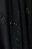 Oui black tulle midi skirt with scattered sparkling stones – fabric detail