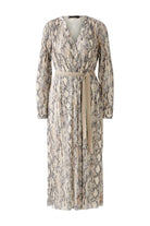 Oui Belted Snake Print Midi Dress