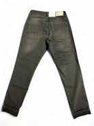 	Back view of Para Mi Bowie jeans in washed green finish