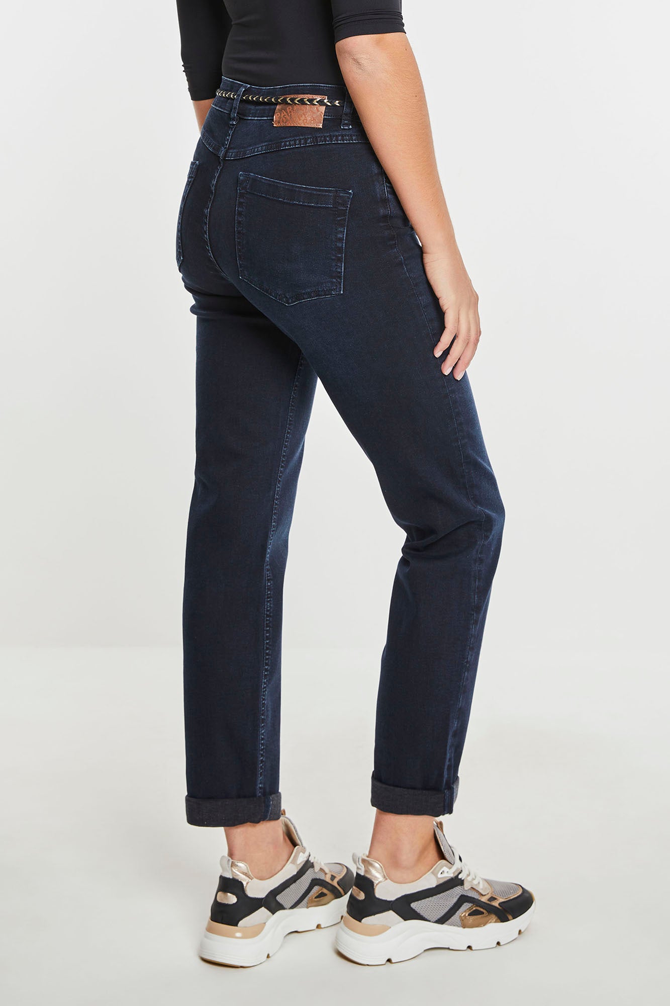 Para Mi Bobby Dark Blue Slim Leg Jeans From Back